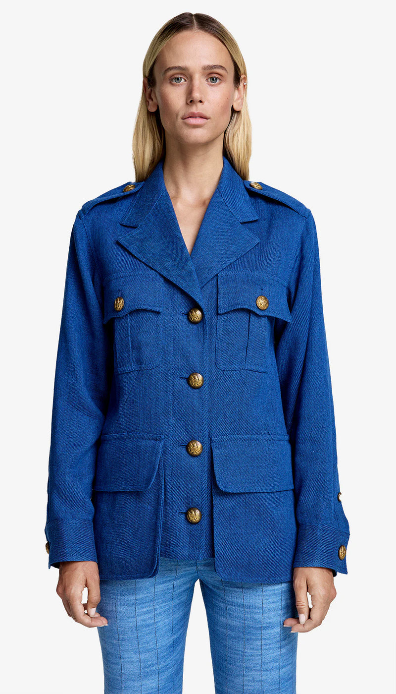 Smythe - Bellows Pocket Army Jacket in French Blue