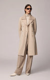 Soia & Kyo - Anna - Double-face Wool Coat with detachable chunky knit collar
