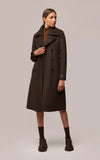 Soia & Kyo - Anna - Double-face Wool Coat with detachable chunky knit collar