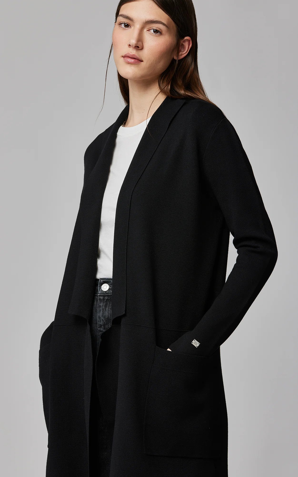 Soia Kyo Benela Coatigan with Lapels in Black – Bernstein Gold