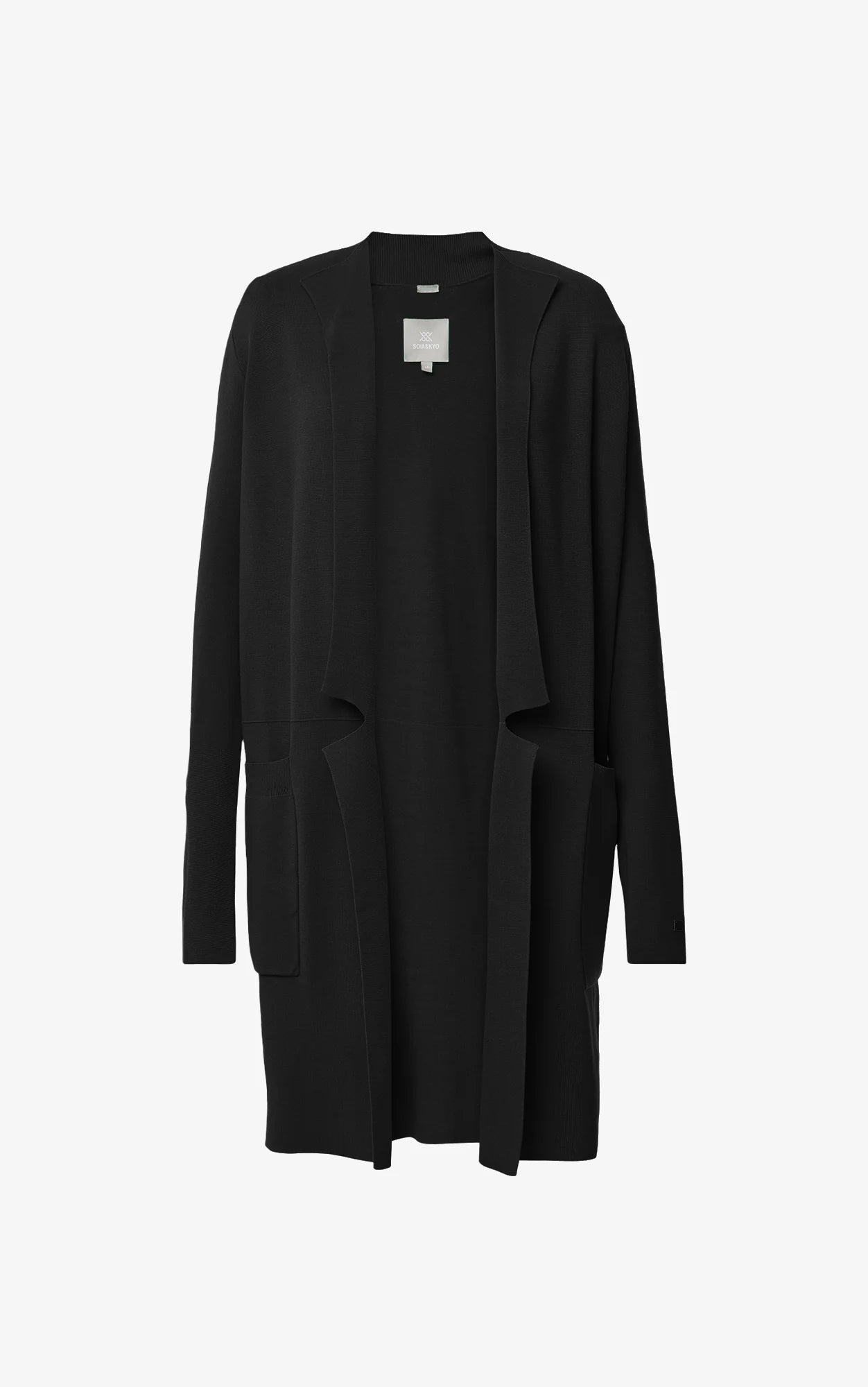 Soia Kyo Benela Coatigan with Lapels in Black – Bernstein Gold