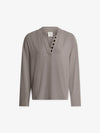 Varley - Lottie Long Sleeve Placket Tee in Cinder
