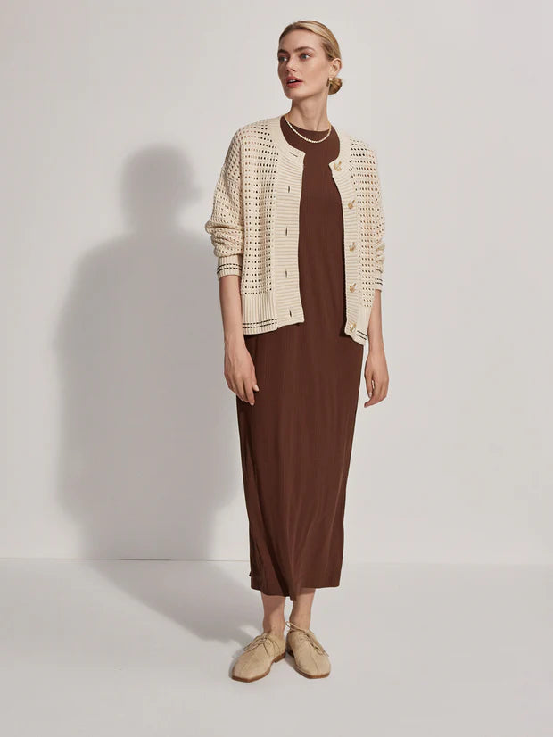 Varley - Kris Relaxed Fit Knit Jacket in Birch