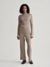 Varley - Ravena Rib Knit High Neck Top in Fungi