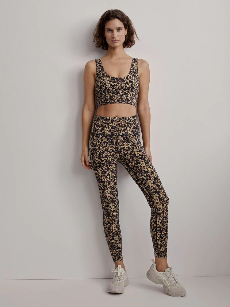 Varley Let s Go Running Legging in Sand Speckle Leopard
