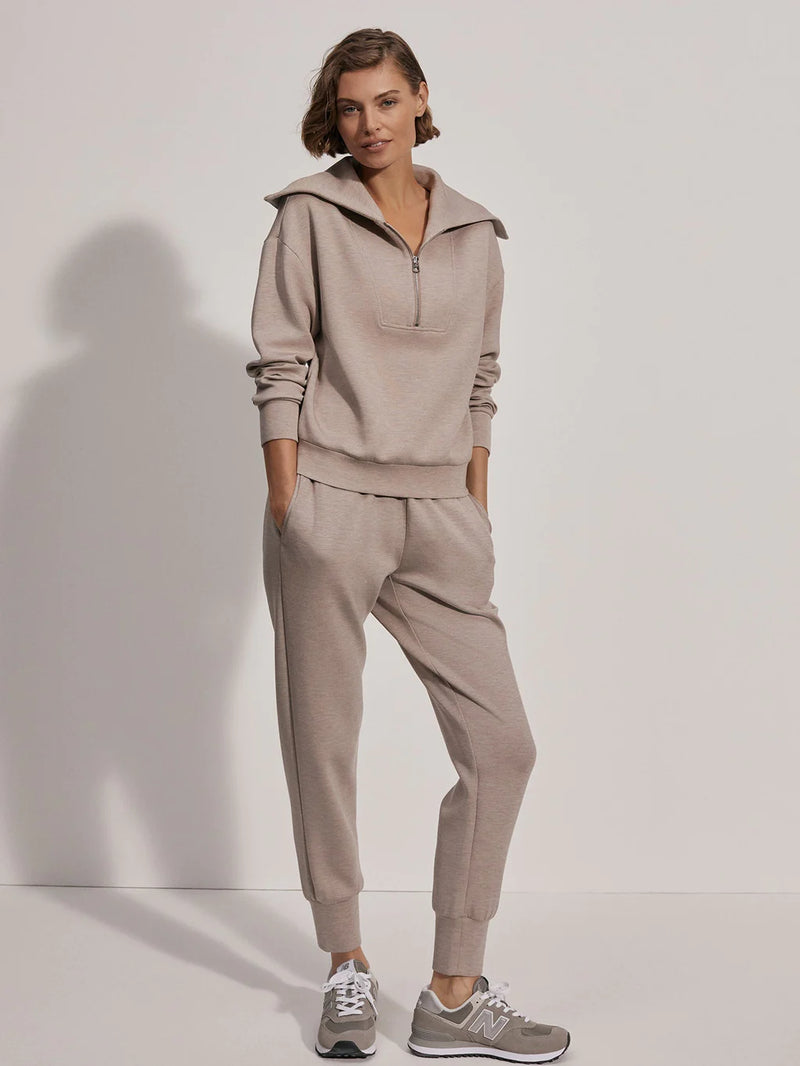 Varley - The Slim Cuff Pant 25" in Taupe Marl