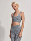 Varley - Move Beth Bra in Watercolour Stone Blue Floral