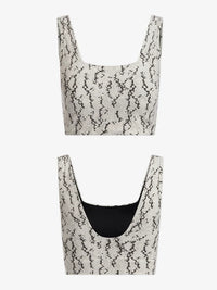 Varley - Move Delta Bra in Sand Fragment Snake