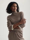 Varley - Ravena Rib Knit High Neck Top in Fungi