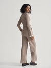 Varley - Simeon Wide Rib Knit Trouser in Fungi