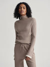 Varley - Ravena Rib Knit High Neck Top in Fungi