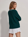 Varley - Dorset Relaxed Knit Cardigan in Forest