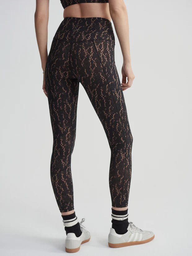 Varley - Form High Pocket Legging 25" in Carob Fragment Snake