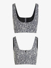 Varley - Move Beth Bra in Watercolour Stone Blue Floral