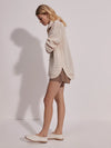 Varley - Finn Longline Knit Jacket in Whitecap Grey