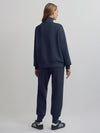 Varley - Hawley Half Zip Sweat in Blue Nights