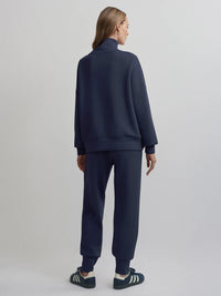 Varley - Hawley Half Zip Sweat in Blue Nights