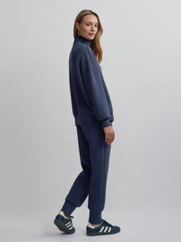 Varley - Hawley Half Zip Sweat in Blue Nights