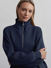 Varley - Hawley Half Zip Sweat in Blue Nights