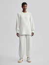 Varley - Nicole Boyfriend Sweat in Ivory Marl