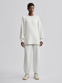 Varley - Nicole Boyfriend Sweat in Ivory Marl