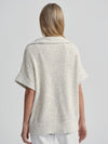 Varley - Reagan Knit Half Zip in Vaporous Grey Fleck