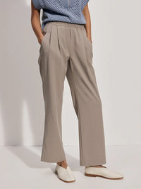 Varley - Tacoma Straight Pleat Pant 28" in Cinder
