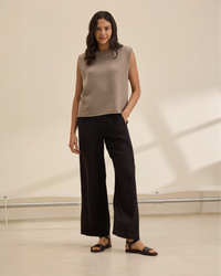 Velvet - Stephanie - Cleo Wade Woven Linen Pant in Black