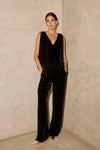 Velvet - Sorine - Silk Velvet Pant in Black