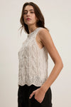 Velvet - Maren - Cotton Sweater Vest in Chalk