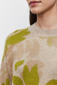 Velvet - Riva - Floral Jacquard Sweater in Multi