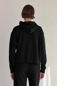 Velvet - Ojai - Organic Fleece Hoodie in Black