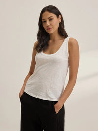 Velvet - Aya Tank Top in White