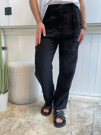 Velvet - Pomona - Heavy Linen Pant in Black