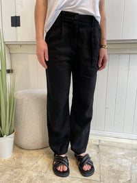 Velvet - Pomona - Heavy Linen Pant in Black