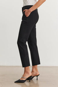 Velvet - Jay - Ponte Cropped Pant in Black