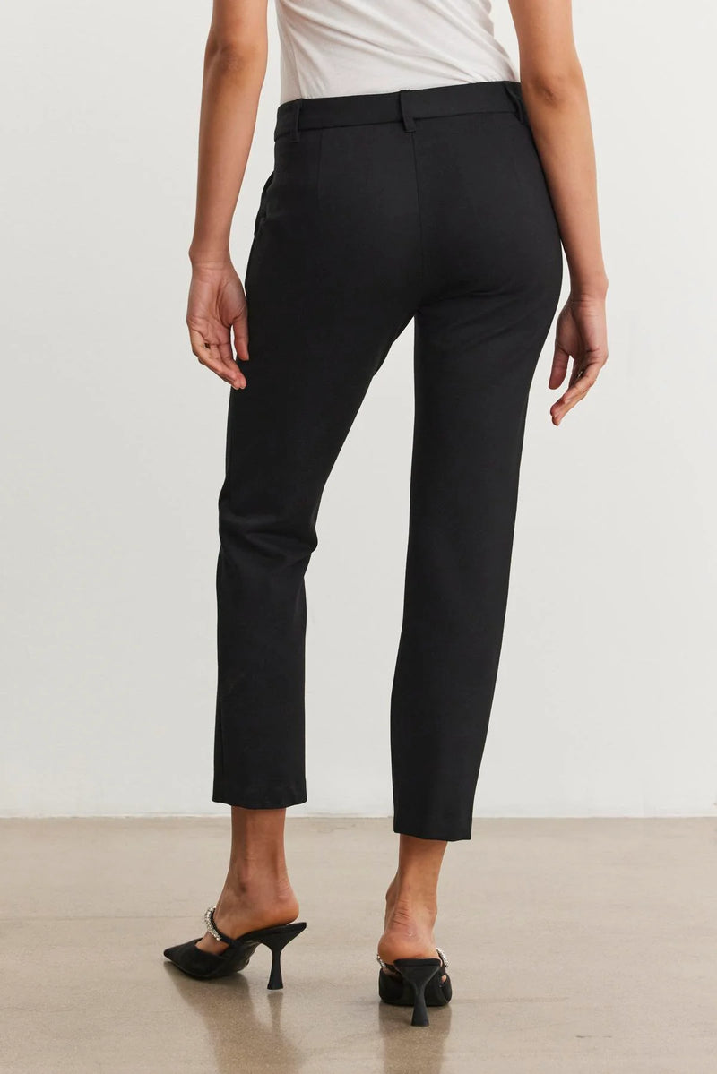 Velvet - Jay - Ponte Cropped Pant in Black