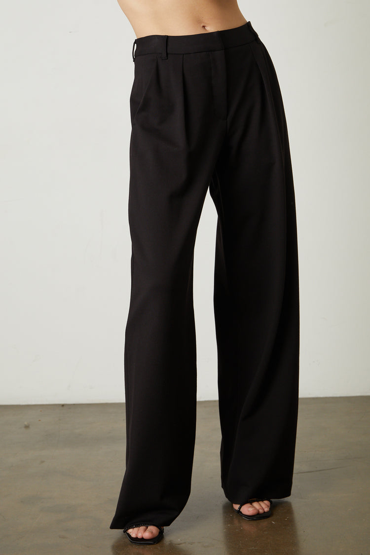 Velvet - Leona - Ponti Pants in Black