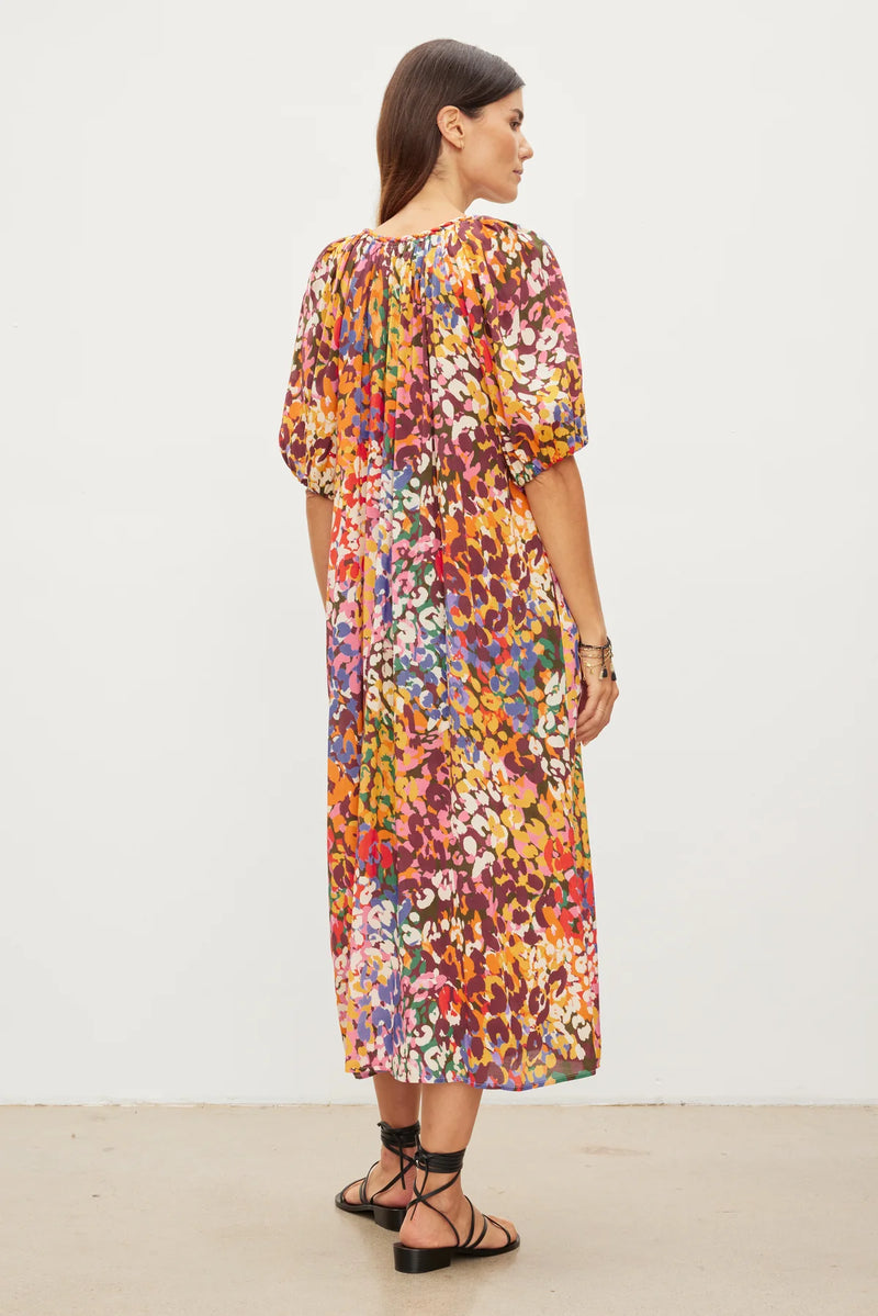 Velvet - Carol - Printed Viscose Dress - Cheetah