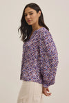 Velvet - Elda - Printed Light Royal Crepe Top