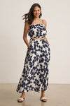 Velvet - Jess - Printed Voile Skirt in Asul