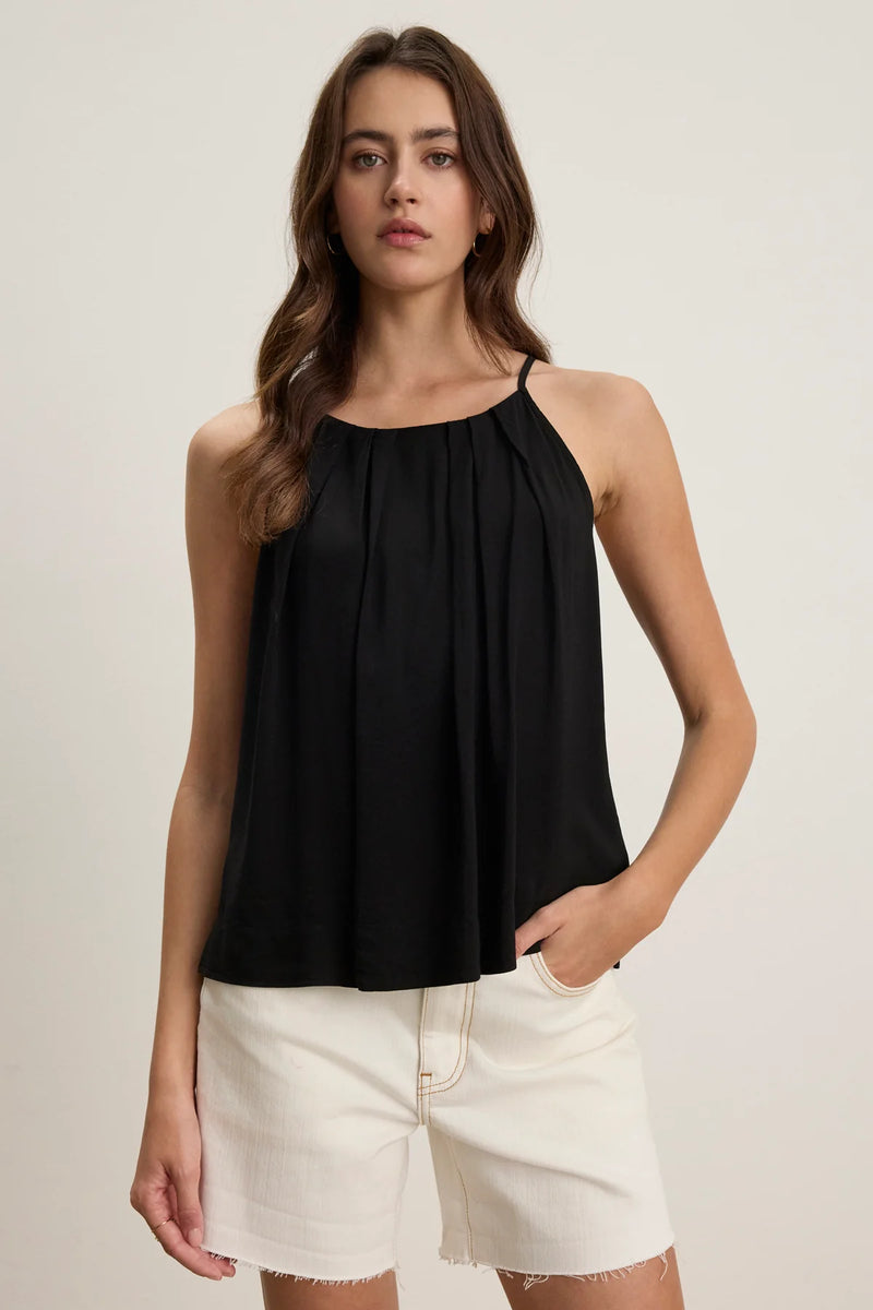 Velvet - Piper - Rayon Challis Top in Black