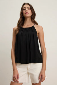 Velvet - Piper - Rayon Challis Top in Black
