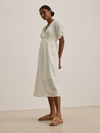 Velvet - Eloise - Textured Gauze Dress in Coconut