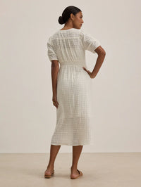 Velvet - Eloise - Textured Gauze Dress in Coconut