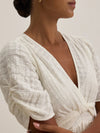 Velvet - Eloise - Textured Gauze Dress in Coconut