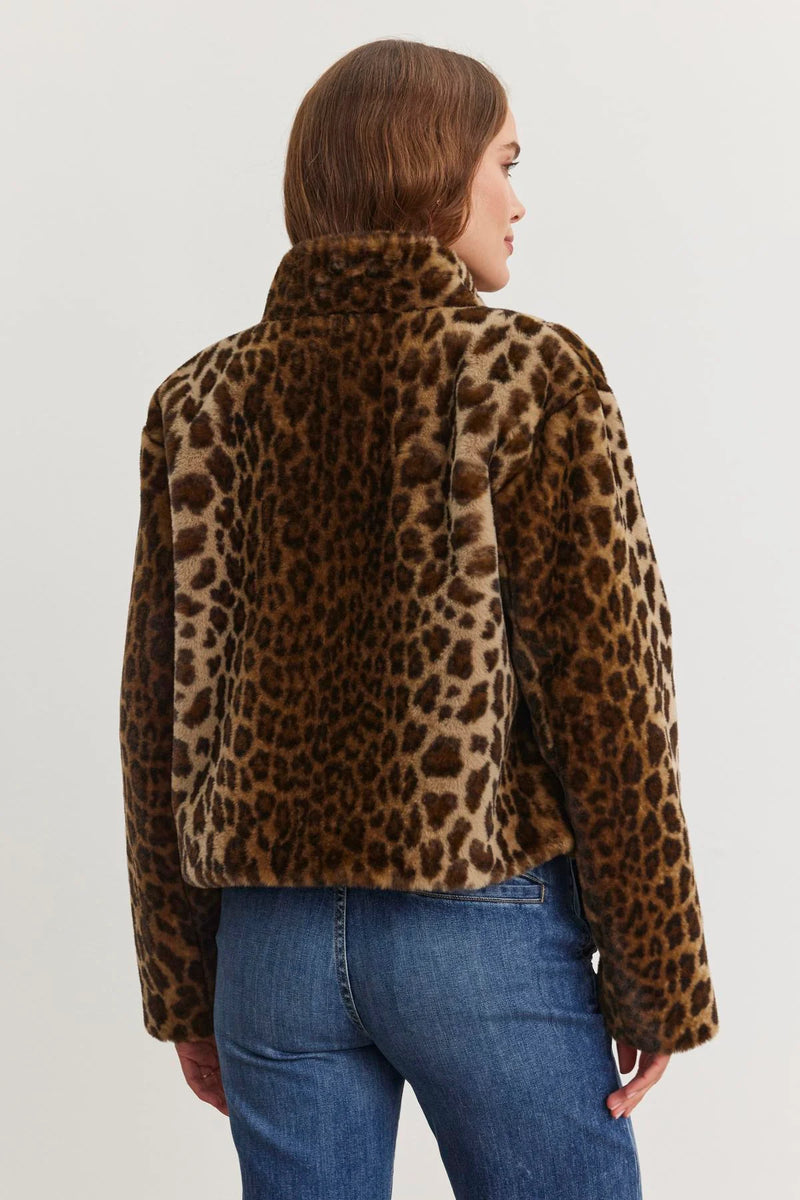 Velvet - Valli - Lux Fur Animal Print Jacket in Animal