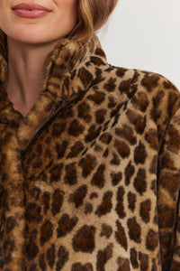 Velvet - Valli - Lux Fur Animal Print Jacket in Animal