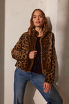 Velvet - Valli - Lux Fur Animal Print Jacket in Animal