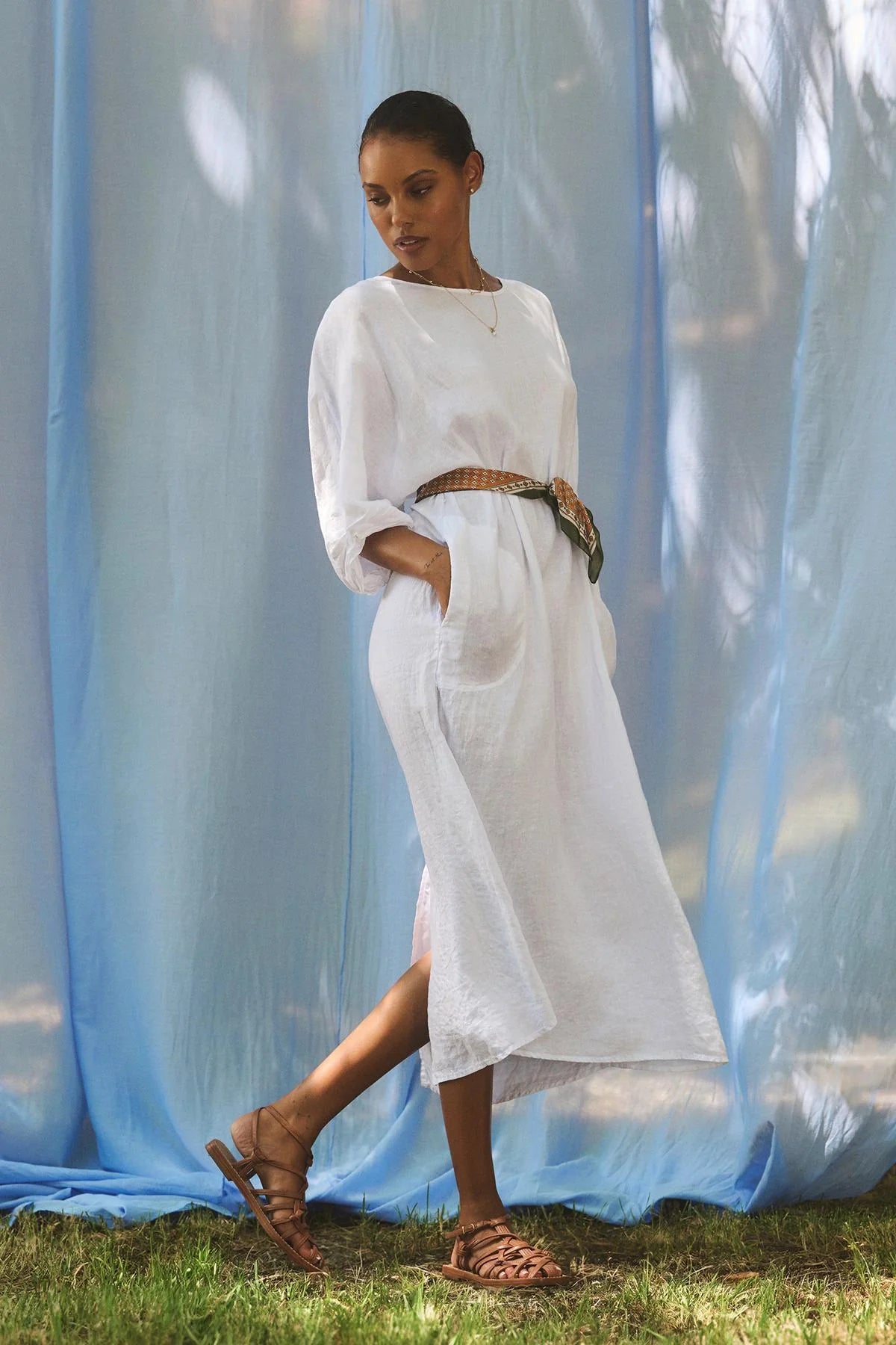 Velvet - Carmen - Woven Linen Dress